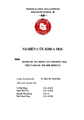 Đánh giá tác động thương mại Việt Nam - EU đến môi trường | Kỹ thuật môi trường | Đại học Hàng hải Việt Nam