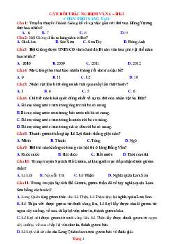 TOP 750 câu trắc nghiệm ôn thi Ngữ Văn 6-CTST học kì 1 (có đáp án)