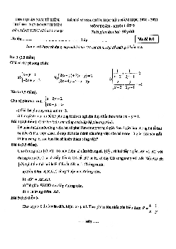 Đề giữa kì 2 Toán 9 năm 2020 – 2021 trường THCS Đoàn Thị Điểm – Hà Nội