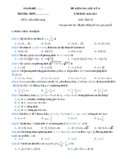 Đề thi học kì 2 môn Toán 10 năm 2022 - 2023 sách Kết nối tri thức với cuộc sống đề 2