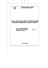 Dự án: Xây dựng công ty TNHH mỹ phẩm skincare handmade từ bã cà phê ayu