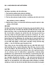 SỨC KHỎE MÔI TRƯỜNG NGÀNH ĐIỀU DƯỠNG