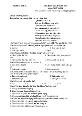 Đề thi giữa học kỳ 1 môn Ngữ Văn lớp 8 năm học 2024 - 2025 - Đề số 1 | Bộ sách Kết nối tri thức