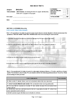Nec mock test - with key