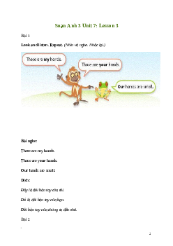 Tiếng Anh lớp 3 Unit 7: Lesson 3 trang 118 Explore Our World