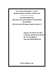 Tiểu luận học phần " phương pháp nghiên cứu khoa học" | Trường Đại học Lao Động - Xã Hội