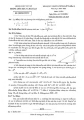 Đề khảo sát Toán 9 lần 1 năm 2024 – 2025 phòng GD&ĐT Tây Hồ – Hà Nội