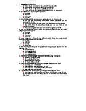 Đáp án trắc nghiệm Cơ Sở Văn Hóa VN (Môn Cơ Sở VL 101)