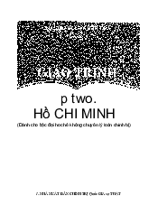 Giáo trình Tư tưởng Hồ Chí Minh | Đại học Gia Định