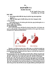 Bài Hẹp môn vị dạ dày - Trình bày được nguyên tắc điều trị hẹp môn vị tuỳ vào nguyên nhân