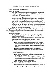 Ôn tập Chương 2: Kiến Thức Cơ Bản Về Pháp Luật | Pháp Luật Đại Cương | Trường Đại học Hà Nội