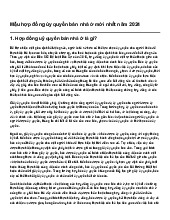 Mẫu hợp đồng ủy quyền bán nhà ở mới nhất năm 2024