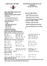 Đề cương học kì 1 Toán 8 năm 2025 – 2026 trường THCS Mỹ Đình 1 – Hà Nội