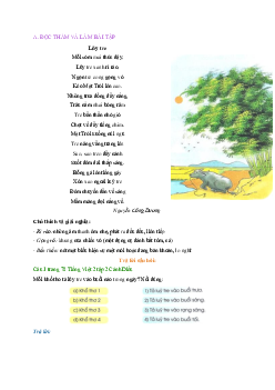 Giải SGK môn Tiếng việt 2 - Bài Ôn tập giữa học kì 2 (2) | Cánh Diều