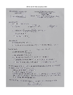 Đề thi vào 10 môn Toán năm 2023 - 2024 sở GD&ĐT Lạng Sơn