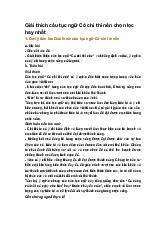 Giải thích câu tục ngữ Có chí thì nên chọn lọc hay nhất