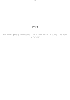 Part 1 | Business english | Đại học Khoa học Xã hội và Nhân văn, Đại học Quốc gia Thành phố HCM