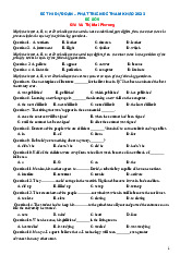 ĐỀ SỐ 09 - ĐỀ THI DỰ ĐOÁN PHÁT TRIỂN ĐỀ THAM KHẢO