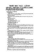 Tóm tắt kiến thức quan trọng chương 1 triết học và vai trò quan trọng của triết học trong đời sống