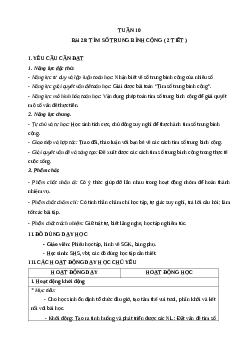 Giáo án Toán lớp 4 Tuần 10 | Cánh diều