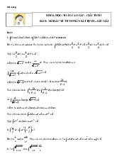 Đề cương môn Toán cao cấp- Trường Đại học bách khoa - Đại học đà nẵng.