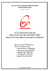 Báo cáo giữa kỳ Đề tài: Tại sao sinh viên PTIT không thích tham gia các hoạt động ngoại khóa của trường? môn Báo chí dữ liệu | Học viện Công Nghệ Bưu Chính Viễn Thông
