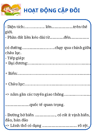 Bài tập môn Lịch sử & Địa lí lớp 5