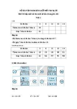 Giải VBT môn Toán 3 - Bài 24: Gấp một số lên một số lần | Kết nối tri thức
