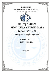 Bài tập nhóm Phân tích hợp đồng mua bán môn Luật thương mại quốc tế | Trường Đại học Luật Hà Nội