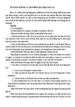 Bài tập Chương VI: Hợp đồng