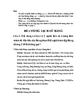 Đề cương Môn Lịch sử Đảng | Đại học Công Đoàn