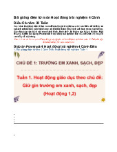 Bài giảng điện tử môn Hoạt động trải nghiệm 4 Cánh Diều Cả năm 35 Tuần