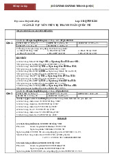Giải bài tập môn Tiền tệ thanh toán quốc tế | Học viện Ngân hàng