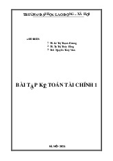Bài Tập và Giải Mẫu Kế Toán Tài Chính 1 | Môn Kế toán tài chính- Trường Đại học Lao động - Xã hội