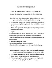 Câu hỏi ôn thi học phần lịch sử nhà nước và pháp luật | Trường Đại học Luật, Đại học Quốc gia Hà Nội