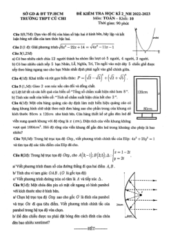 Đề học kì 2 Toán 10 năm 2022 – 2023 trường THPT Củ Chi – TP HCM