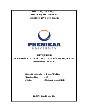 Phân tích các yếu tố tác động đến hoạt động kinh doanh của Coolmate | Bài thực hành học phần Nhập môn Quản trị kinh doanh | Trường Đại học Phenikaa