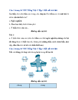 Giải VBT Tiếng Việt 3 trang 16, 17 Bài 7: Mùa hè lấp lánh | Kết nối tri thức