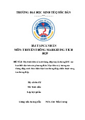 Phân Tích Chiến Dịch Truyền Thông PNJ | Môn Truyền thông Marketing tích hợp - Đại học Kinh Tế Quốc Dân