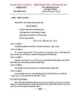 Đề thi HK2 Văn 8 Sở GD Quảng Nam 2019-2020 (có đáp án)