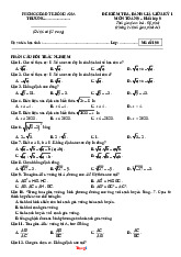 Đề Kiểm Tra Giữa HK1 Toán 9 Năm 2025-2026 Có Đáp Án Ma Trận Đặc Tả