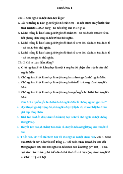 Câu hỏi trắc nghiệm ôn tập môn Chủ nghĩa xã hội khoa học | Học viện Công nghệ Bưu chính Viễn thông
