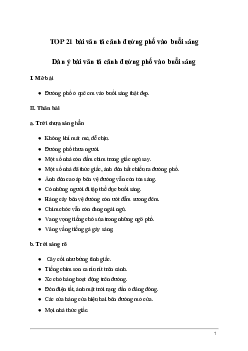 Tả cảnh đường phố vào buổi sáng | Tập làm văn lớp 5