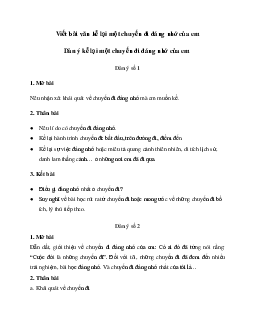 Văn mẫu lớp 6: Viết bài văn kể lại một chuyến đi đáng nhớ của em | Cánh diều