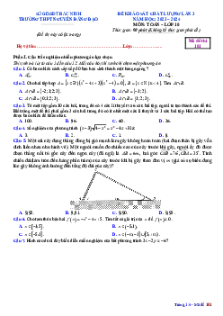 Đề khảo sát lần 3 Toán 10 năm 2023 – 2024 trường THPT Nguyễn Đăng Đạo – Bắc Ninh