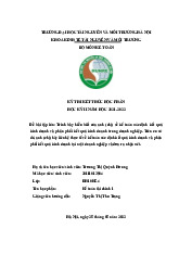 Kế toán xác định kết quả kinh doanh và phân phối kết quả kinh doanh trong doanh nghiệp | Môn Kế toán tài chính - Đại học Tài nguyên và Môi trường Hà Nội