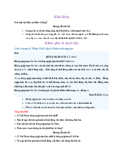 Giải SGK môn Tiếng việt 2 -  Bài 2: Rừng ngập mặn Cà Mau | Chân trời sáng tạo