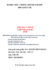 Tiểu luận môn quản trị chiến lược - trường đại học kinh tế- tài chính Hồ chí minh