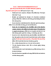 Bài 3: Kế hoạch kinh doanh của bên nhượng quyền | Tài liệu Nhượng quyền kinh doanh