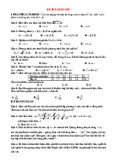 Đề tự luyện môn Toán 12